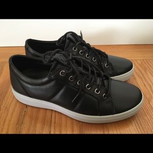 ECCO Soft 7 Premium Padded Leather Sneakers Men's Black 39